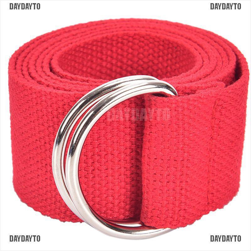 Thắt Lưng Unisex Bằng Vải Bố Nylon Khóa Chữ D Đôi