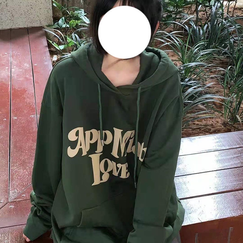 Áo Hoodie Tay Dài Dáng Rộng Phong Cách Thời Trang Hàn Quốc Dành Cho Nữ