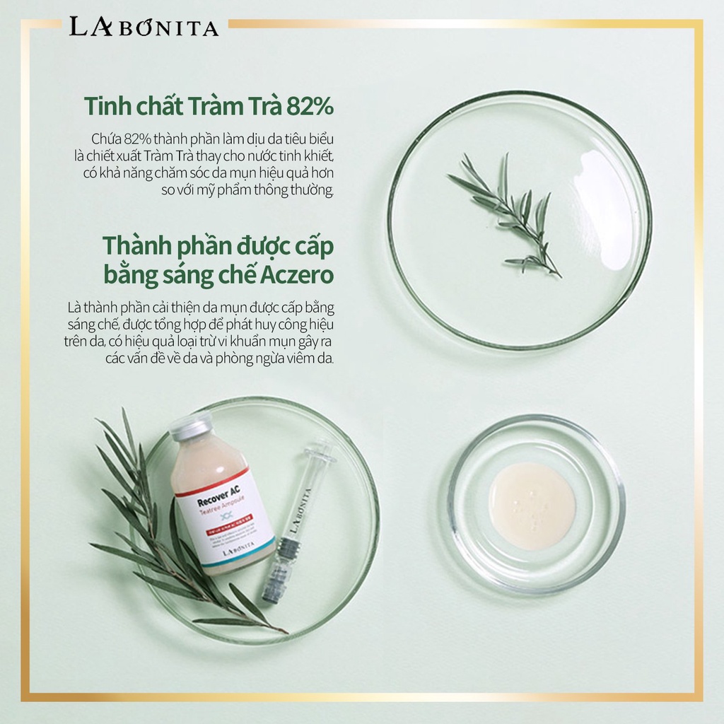 Labonita Recover AC Tea Tree Ampoule-Tinh chất phục hồi dưỡng da cho da mụn 40ml