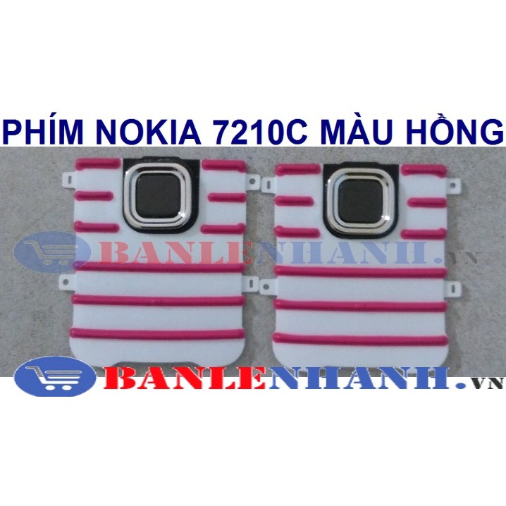 PHÍM NOKIA 7210C MÀU HỒNG