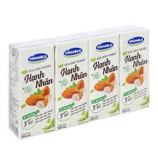 Lốc 4 hộp sữa đậu nành hạnh nhân Vinamilk 180 ml