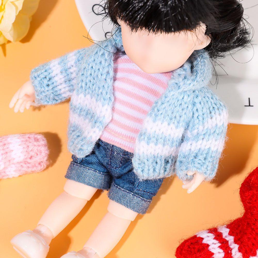 Áo Sweater Dệt Kim Mini Nhiều Màu Sắc Thời Trang Cho Búp Bê DIY
