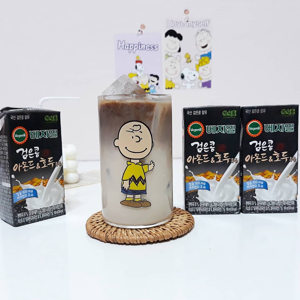 Thùng 20 Bịch / 16 Hộp Sữa Óc Chó Hạnh Nhân và Đậu Đen Vegemil Sữa Hạt Hàn Quốc 190ml