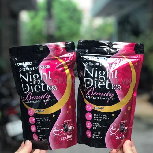 Trà giảm cân ban đêm Orihiro Night Diet Tea Beauty giúp thanh mát, cải thiện giấc ngủ và đẹp da