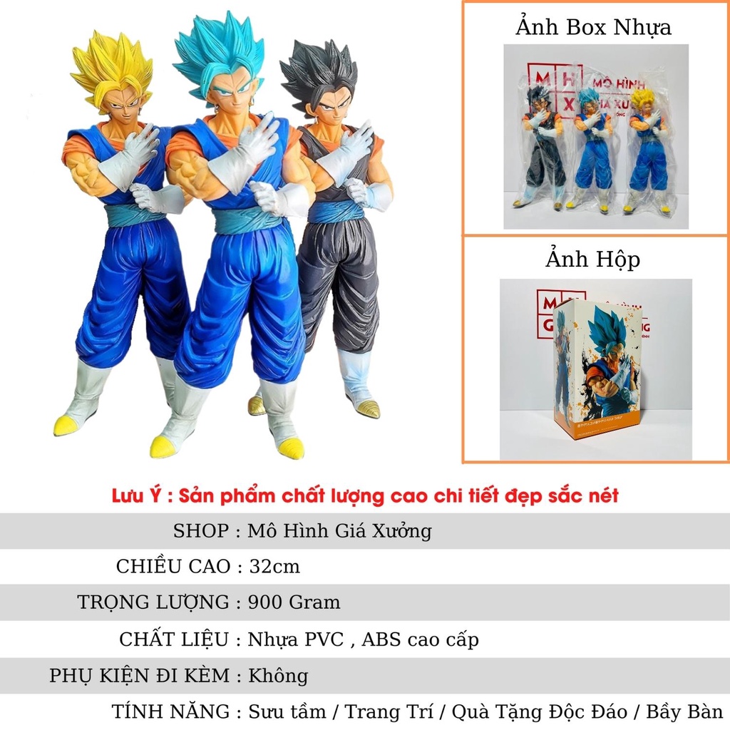 Mô hình Dragon Ball Vegito 3 màu tóc ( xanh , vàng , đen ) , hàng siêu chất cao 32cm , figure mô hình 7 viên ngọc rồng