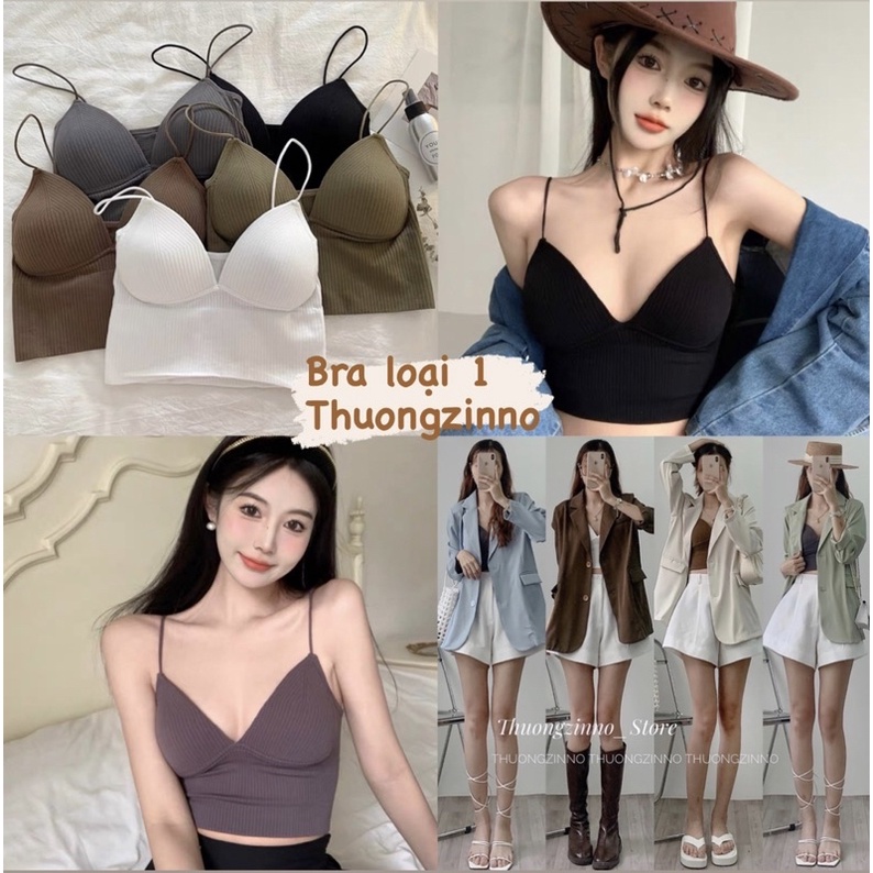 [Ảnh thật/Video] Áo bra đan dây - áo bra tập - bra viền ren