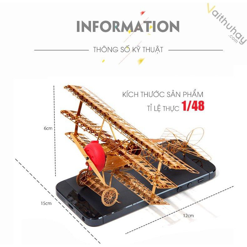 Máy bay lắp ráp 3D DIY kim loại COOL METAL FOKKER