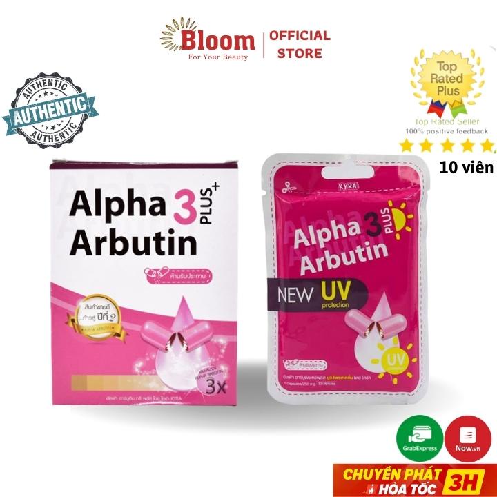 Viên Bột Kích Trắng Alpha Arbutin 3 Plus New UV Vỉ 10 Viên Hàng Thái Lan Chính Hãng - Viên Bột Trắng Da