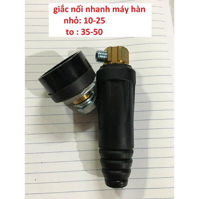 Bộ giắc nối nhanh máy hàn 10 - 25 (2 cái) Bộ giắc nối nhanh máy hàn bằng đồng