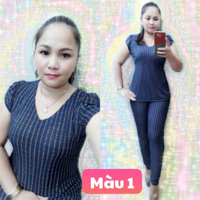 Đồ bộ thun gân.quần dài.size 2.3.4.5 từ 50-70kg