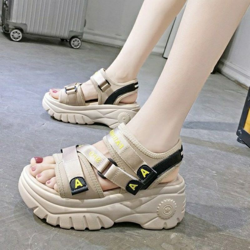 ( 2 Màu ) Sandal Nữ Kiểu Dáng Hàn Quốc Quai Viền Chữ A Hàng Cực Xịn Đi Êm Chân Mới 2020, Sandal Nữ Trẻ Trung Nữ Tính