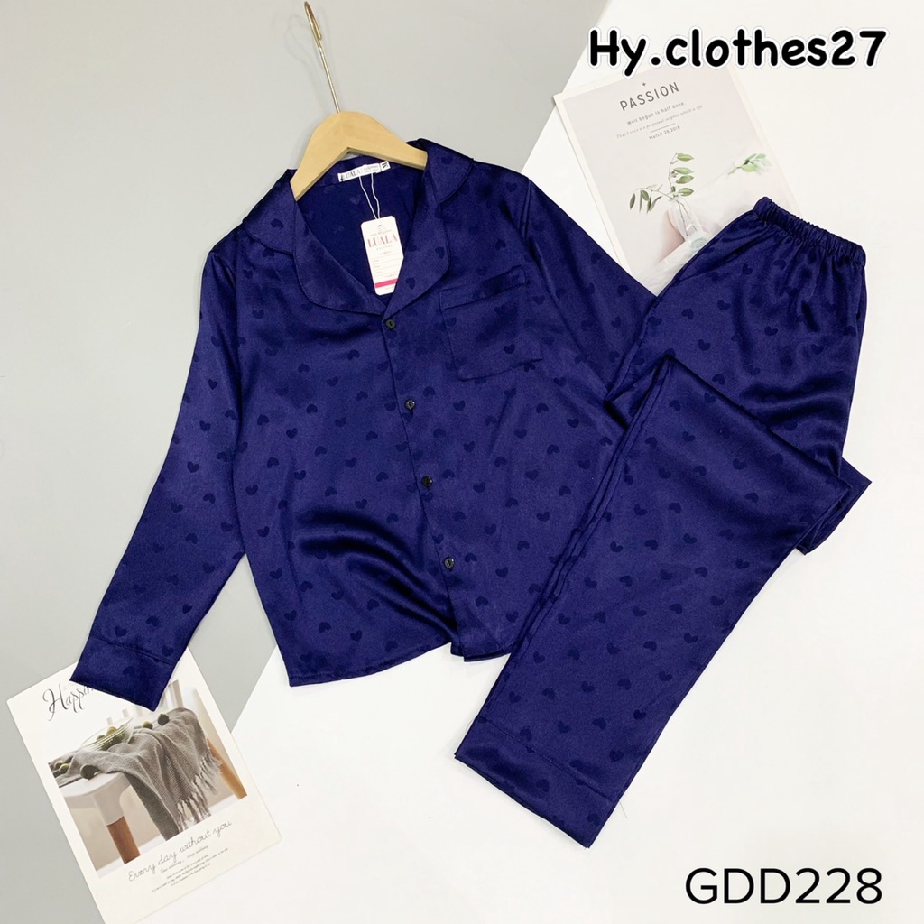[CÓ SIZE] BỘ NGỦ LỤA GẤM DÀI TAY vải đẹp / pyjama mặc nhà