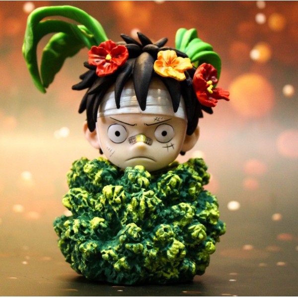 Mô Hình Figure One Piece Grass Luffy Funny Childhood 12cm