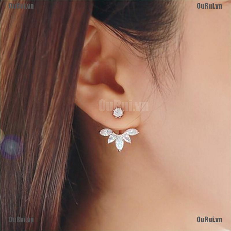 Bông Tai Đính Đá Lấp Lánh Thời Trang Thanh Lịch Cho Nữ