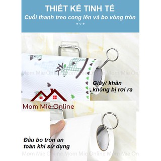 Giá treo khăn, giá treo giấy vệ sinh bằng inox dán tường - Q002