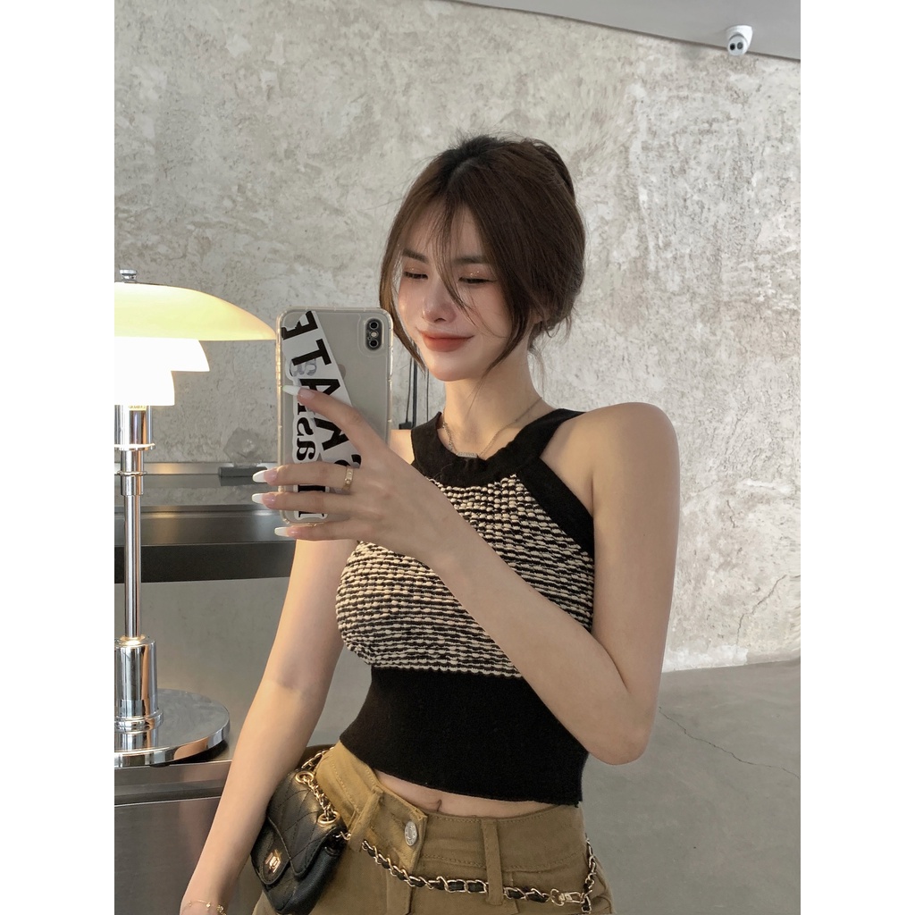 Áo Hai Dây Ôm Dáng Phong Cách Hàn Quốc Thời Trang Mùa Hè Quyến Rũ Cho Nữ