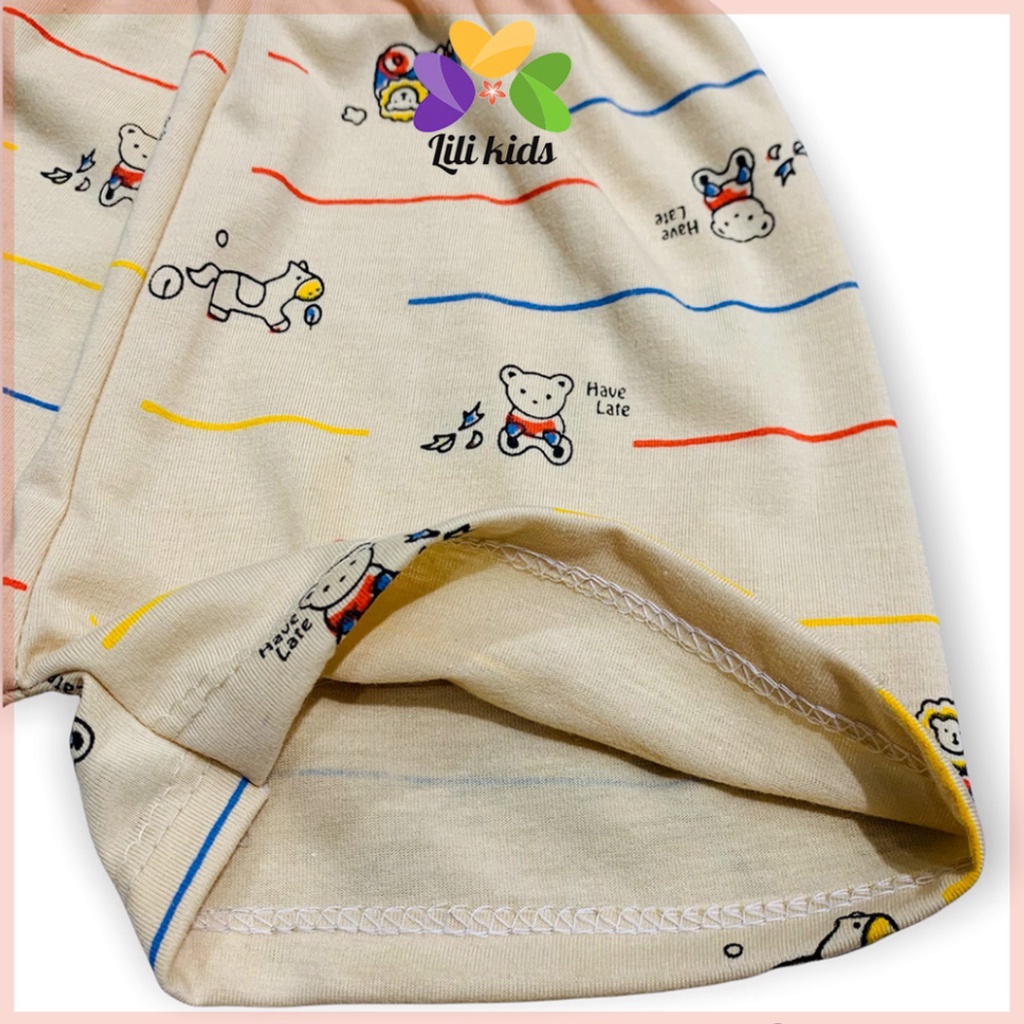 Quần đùi chục cho bé trai và bé gái LILIKIDS chất cotton họa tiết đẹp QC08