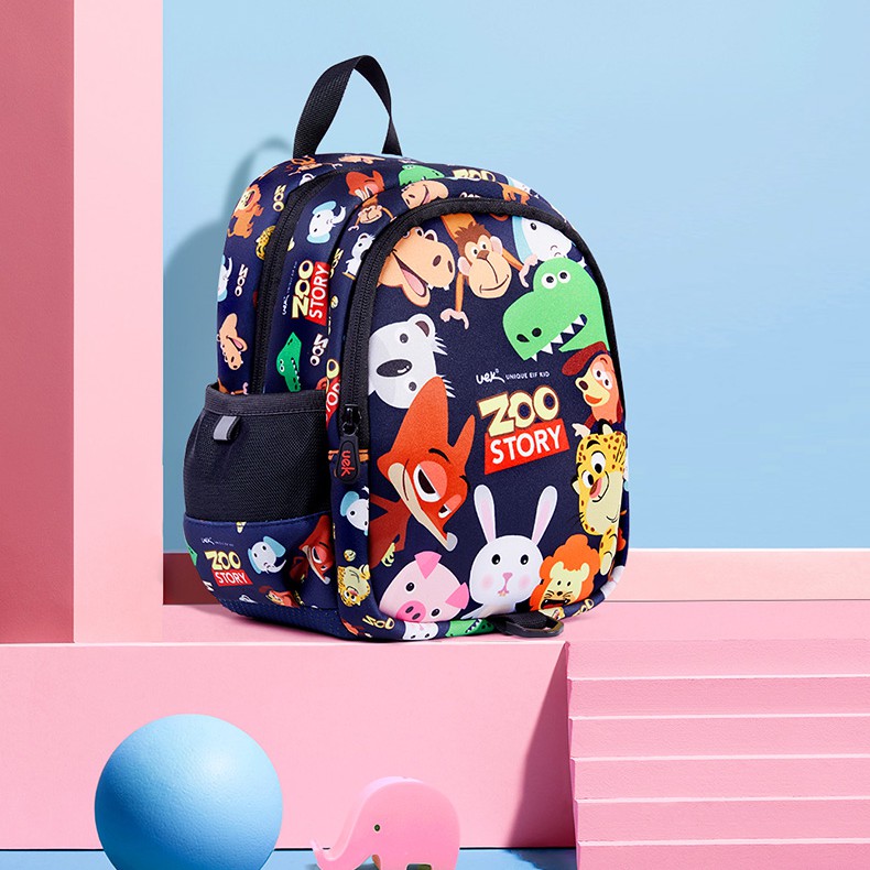 Balo UEK Cao Cấp Cho Bé Zoo Story - Siêu Dễ Thương, Không Nhăn Nhàu Khi Giặt - Hàng Chính Hãng