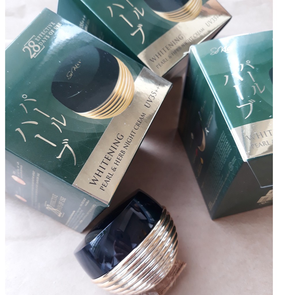 Kem dưỡng cấp ẩm trắng da SOKISS PEARL & HERB (đêm)