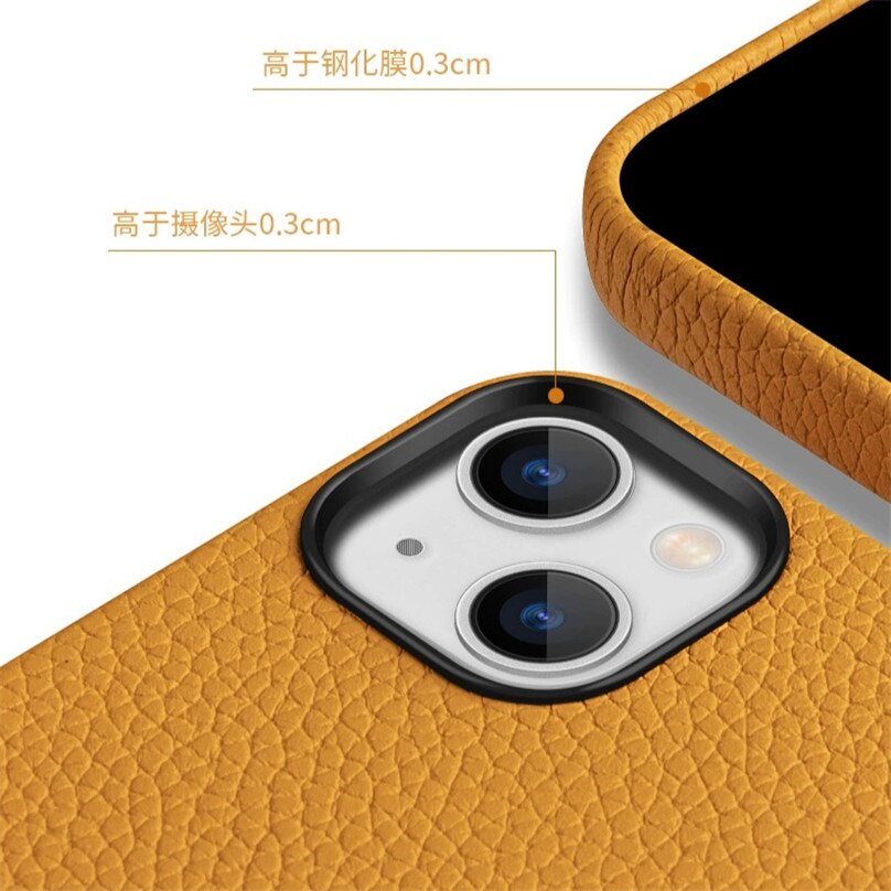 Ốp Điện Thoại Da Bò Thật Đế Sạc Không Dây Nam Châm Cho iPhone 14 Pro Max 12 Pro 13