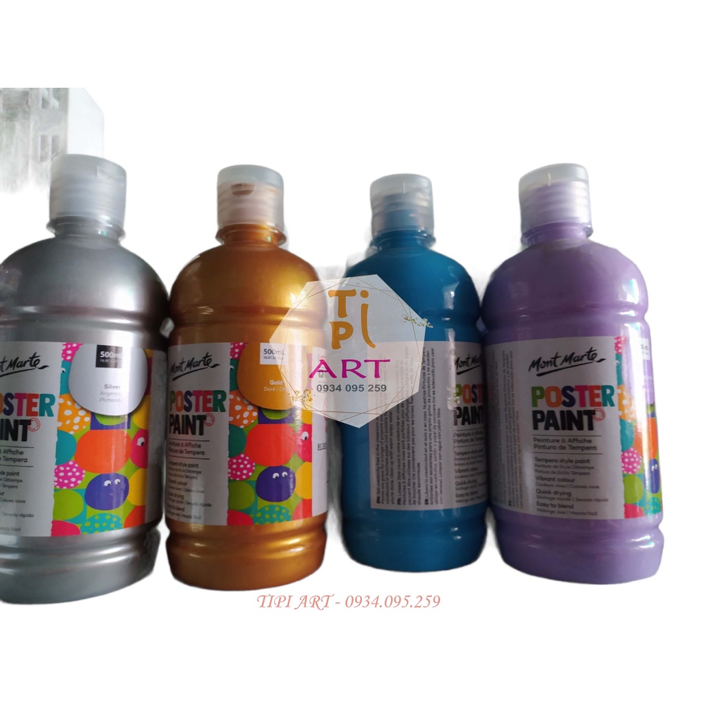 Màu Poster Paint Mont Marte 500ml (Chai lẻ) FULL MÀU