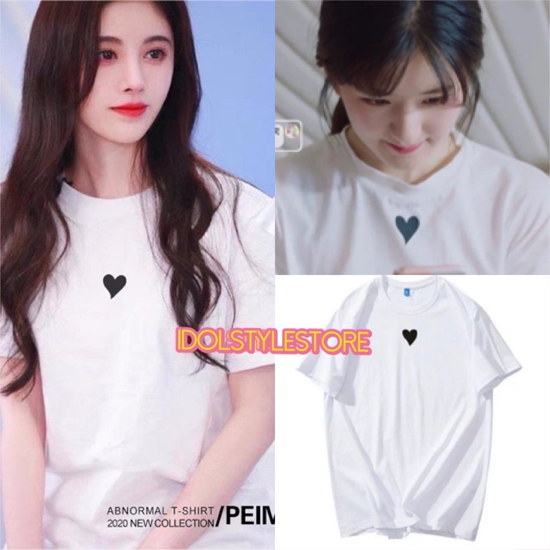 áo thun tim như Cúc Tịnh Y và Triệu Lộ Tư Zhao Lu Si Ulzzang