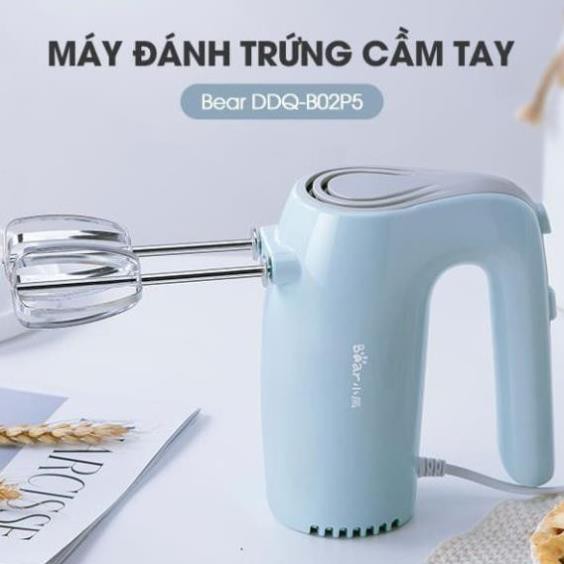 Máy Đánh Trứng Cầm Tay Mini Bear,  Máy Đánh Kem Trứng, Trộn Bột Đa Năng_Công Suất Lớn _Bảo Hành 18 Tháng