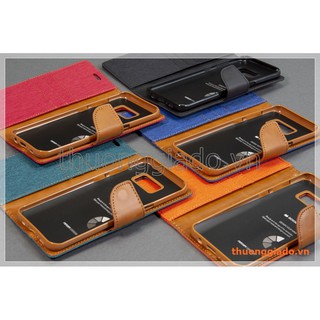 Bao da thời trang Samsung Galaxy S8+/ G955 (Hiệu GOOSPERY, CANVAS DIARY)
