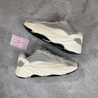 Giày sneaker yz 700 trắng phản quang size nam nữ tặng kèm tất trắng