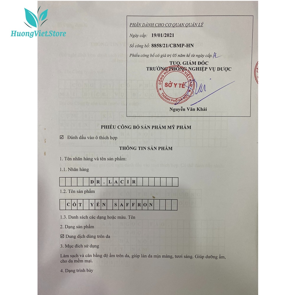 Toner Dr Lacir 100ml Cốt Yến Nước Cân Bằng Da Dưỡng Ẩm Trắng Da Cho Da Nhạy Cảm Mụn Hỗn Hợp Thiên Khô