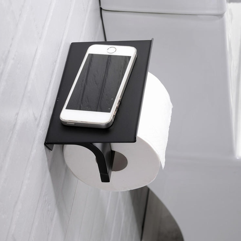 QQ Giá Đỡ Cuộn Giấy Vệ Sinh Gắn Tường Chống Rỉ Sét Tiện Dụng Cho Phòng Tắm