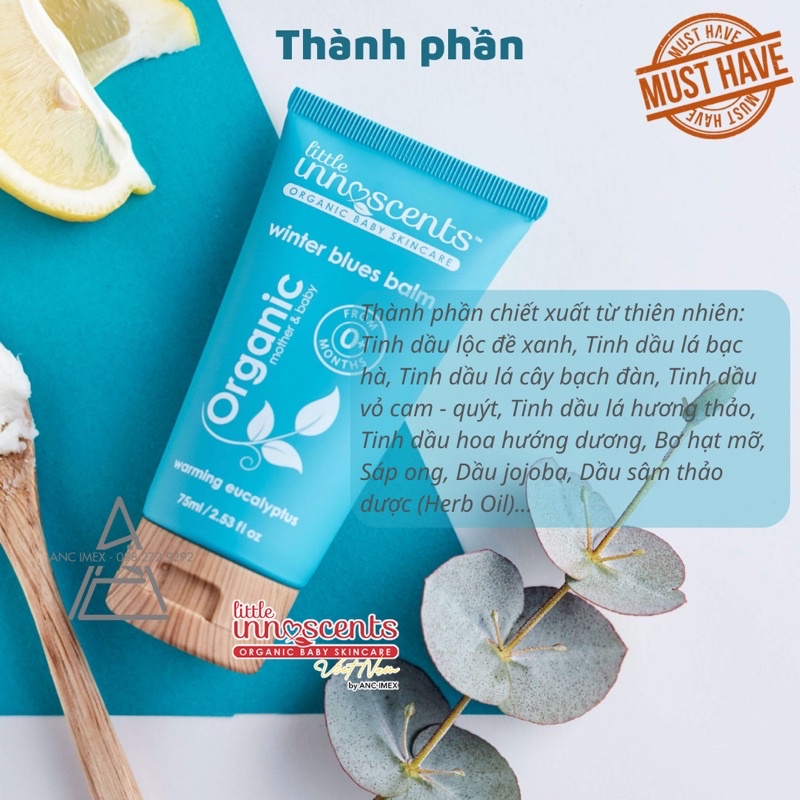 [CHÍNH HÃNG] TRỌN BỘ CHĂM SÓC DA CHO BÉ LITTLE INNOSCENTS ORGANIC DẦU GIỮ ẤM- KEM DƯỠNG DA NGỪA HĂM- KEM ĐA NĂNG ĐU ĐỦ