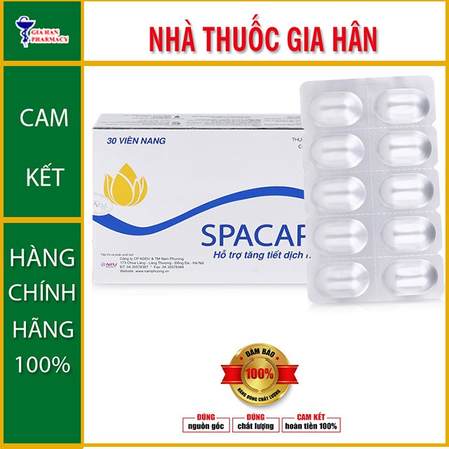 SPACAPS Hộp 30 viên - Giúp Hỗ Trợ Tăng Tiết Dịch Nhờn Cho Phụ Nữ