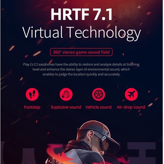 Tai nghe gaming có dây nhét tai Rockspace C2 chính hãng jack chuẩn Type C âm thanh chân thực chuyên chơi game - BH 1 năm