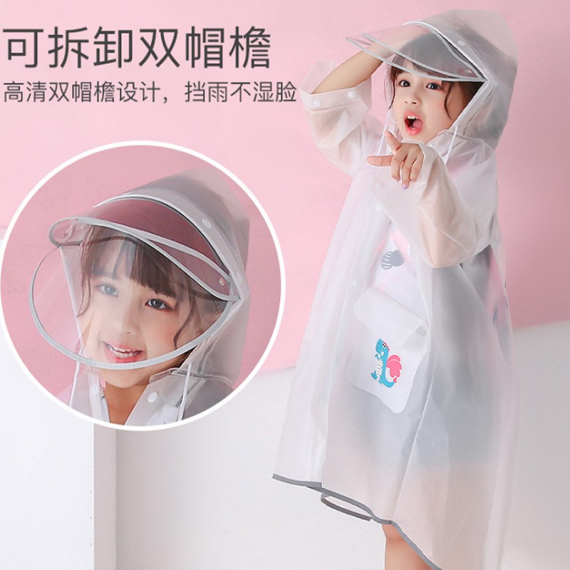 Áo mưa cho bé và mẹ form rộng có thể mang balo Hàng có sẵn