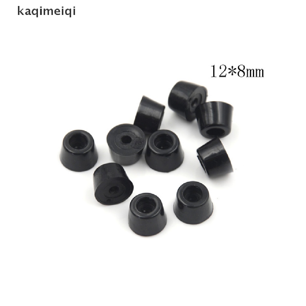 [KAQ] 10Pcs Black Rubber Round Cabinet Instrument Case Feet Foot Circular Bumpers Pads GJL