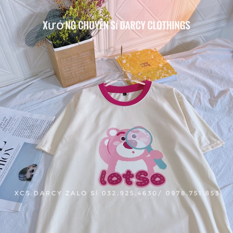 Áo thun phối cổ màu hồng sen ✨ FREESHIP ✨ áo thun cotton 4 chiều