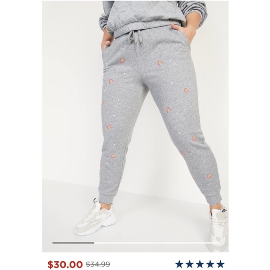 QUẦN NỈ UNISEX HÌNH THÊU CẦU VỒNG