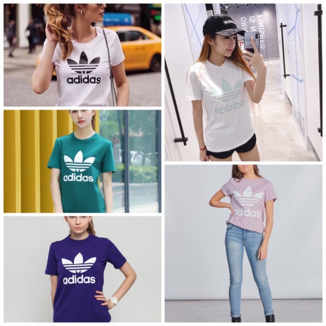 Cam kết chính hãng - Áo nữ Adidas ba lá - ❌ Bao đổi trả ❌