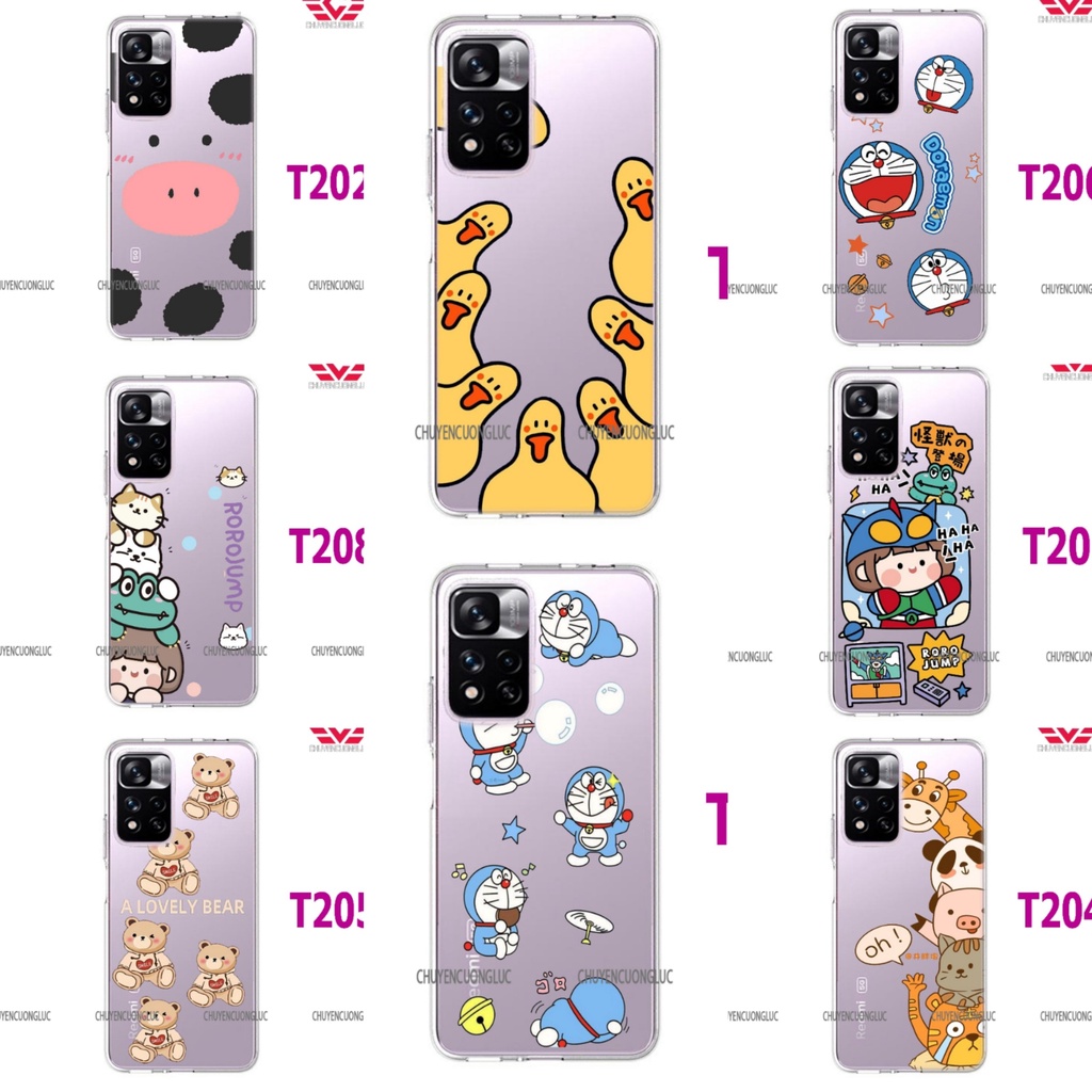 Ốp lưng Xiaomi Redmi Note 11 PRO (Hàng VN) trong suốt in hình cực đẹp dễ thương T20