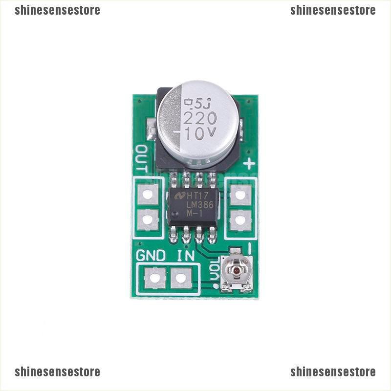 DC 3V~12V 5V 6V LM386 mini micro audio power amplifier board AMP module 750mW(shinesensestore)