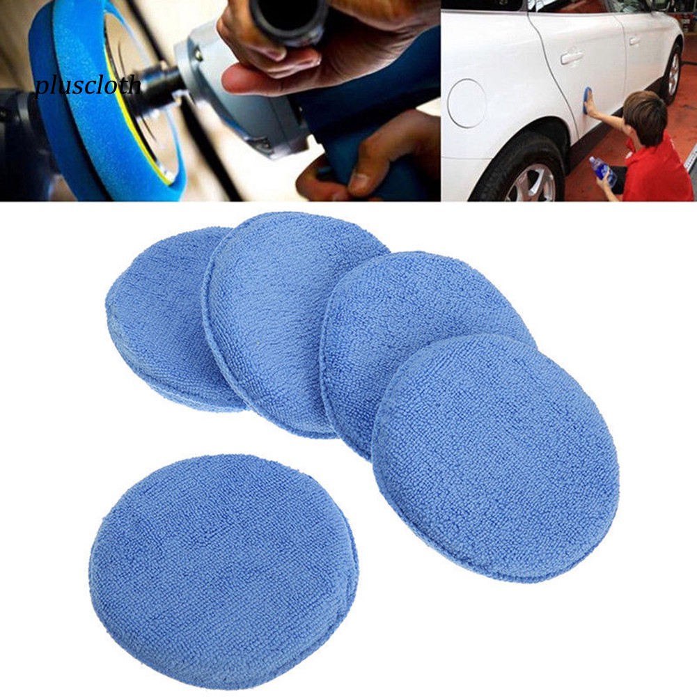 Bộ 5 Miếng Mút Đánh Bóng Xe Hơi Bằng Microfiber Siêu Mềm