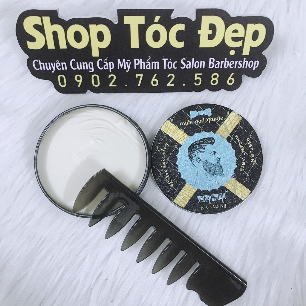 (Tặng lược)Sáp vuốt tóc Male God Gingle Retro Hair Clay 138g