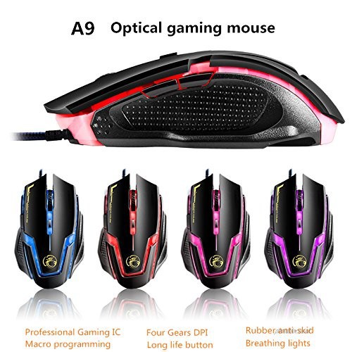 Chuột có dây Gaming Apedra A9 - Bảo hành chính hãng 12 tháng