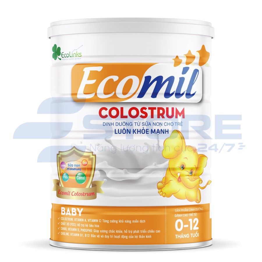 [MẸ VÀ BÉ] [MUA 2 GIẢM 40K]  Sữa Ecomil Colostrum Baby - 900gr