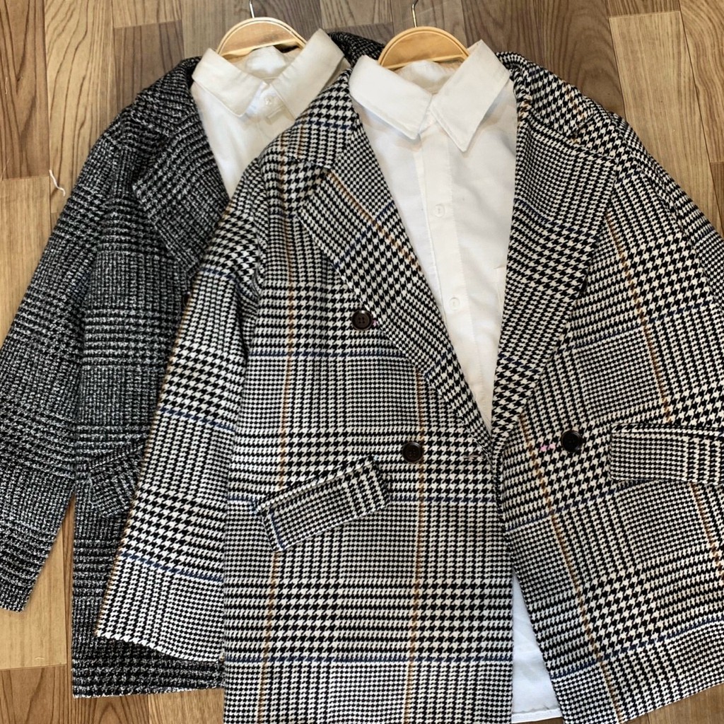 Áo vest blazer kẻ