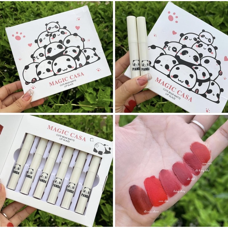 Set 6 cây son gấu trúc
