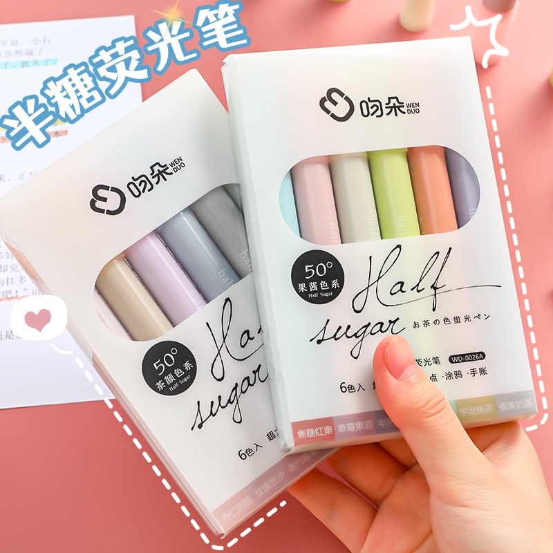 Bút Đánh Dấu Đầu Xiên Cỡ Lớn Màu Sáng Bảo Vệ Mắt Cho Học Sinh