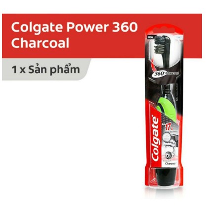 Bàn chải điện dùng pin Colgate than hoạt tính 360 Charcoal