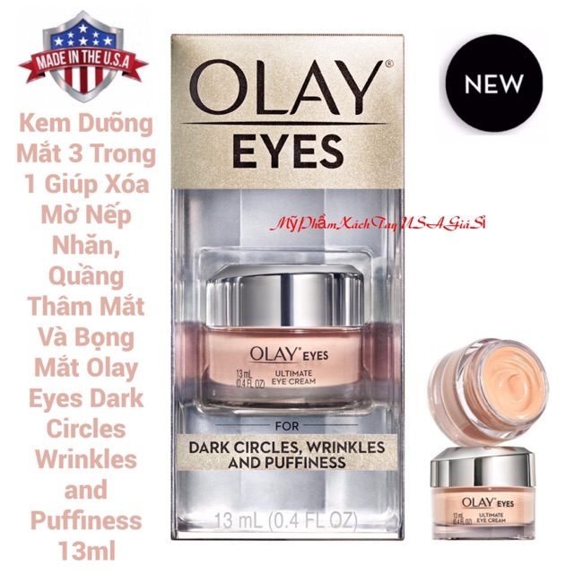 Kem Dưỡng Mắt Olay Eyes Ultimate Eye Cream For Dark Circles, Wrinkles & Puffiness 13ml Hàng Nhập USA